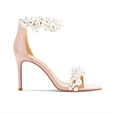 Pearl Mid Heel Sandals - 8cm