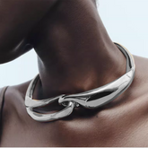 Cut Out Metal Choker
