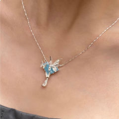 Diamante Butterfly Necklace