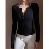 Yoga Pilates Cut Out Fitted Fitness Top