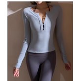 Yoga Pilates Cut Out Fitted Fitness Top