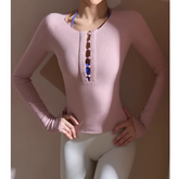 Yoga Pilates Cut Out Fitted Fitness Top