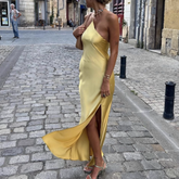 Side Opening Long Dress