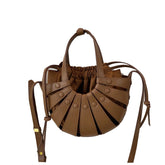 Cut Out Leather Tote Bag