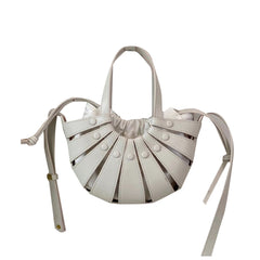 Cut Out Leather Tote Bag