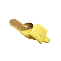 Bow Satin Slippers Slides