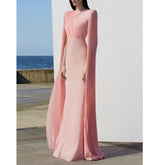 Long Sleeves Maxi Evening Dress Gown