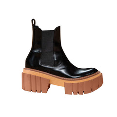 Leather Platform Ankle Boots