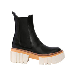 Leather Platform Ankle Boots