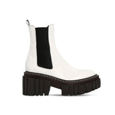 Leather Platform Ankle Boots