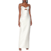 Cut Out Midi Evening Dress Gown