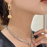 Chain And Ball Earrings - Pair