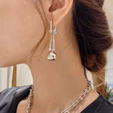 Chain And Ball Earrings - Pair