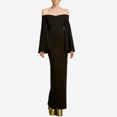 Off-Shoulder Evening Dress Gown