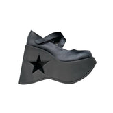 Star Detailed Platform Mary Janes Shoes