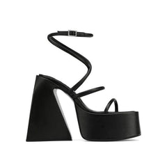 Ankle Strap Block Heel Platform Sandals
