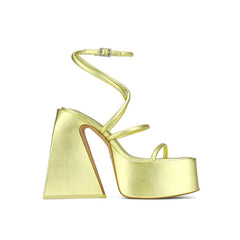 Ankle Strap Block Heel Platform Sandals