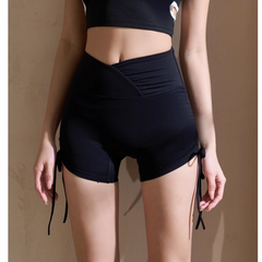 Yoga Pilates Draw-String Fitted Fitness Shorts