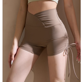 Yoga Pilates Draw-String Fitted Fitness Shorts