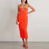 Diamante Tube Evening Dress Gown