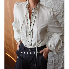 Striped Ruffled Shirt