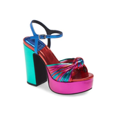 Knotted Block Heel Platform Sandals