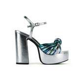 Knotted Block Heel Platform Sandals