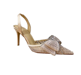Diamante Bow High Heel Sandals
