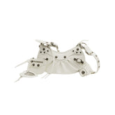 Buckled Leather Cross Body Bag - Large