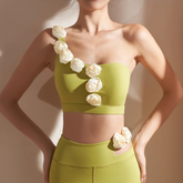 Yoga Pilates Flower Detailed Fitted Sports Bra