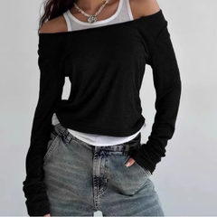 Double Layer Long Sleeves Top