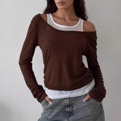 Double Layer Long Sleeves Top