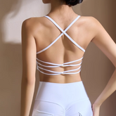Yoga Pilates Back Cross Fitted Sports Bra