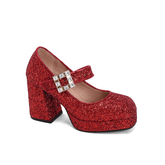 Glitter Block Heel Pumps