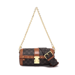Metal Lock Studded Cross Body Bag