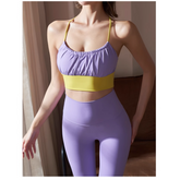 Yoga Pilates Bi-Color Fitted Sports Bra And Stretc