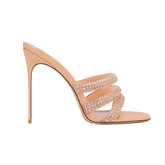 Diamante Mules Sandals - 10cm