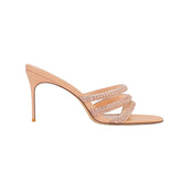 Diamante Mules Sandals - 6cm