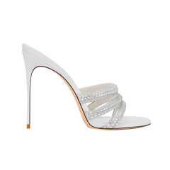 Diamante Mules Sandals - 10cm