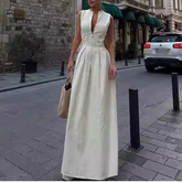 Front Zip Long Tank Dress