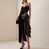 Asymmetric Evening Dress Gown