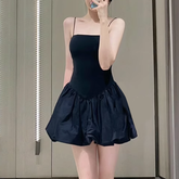 Flouced Hem Mini Cami Dress