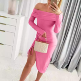 Off-Shoulder Asymmetric Dress