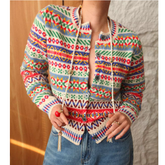 Printed Knitwear Cardigan