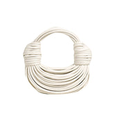 Knotted Leather Tote Bag