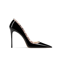 Studded Mid Heel Pumps - 8cm