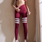 Yoga Pilates Striped Fitted Stretch Leggings