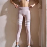 Yoga Pilates Striped Fitted Stretch Leggings