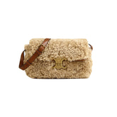 Metal Lock Fur Cross Body Bag