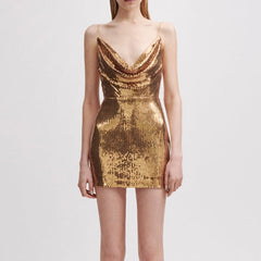 Sequinned Mini Evening Dress Gown
